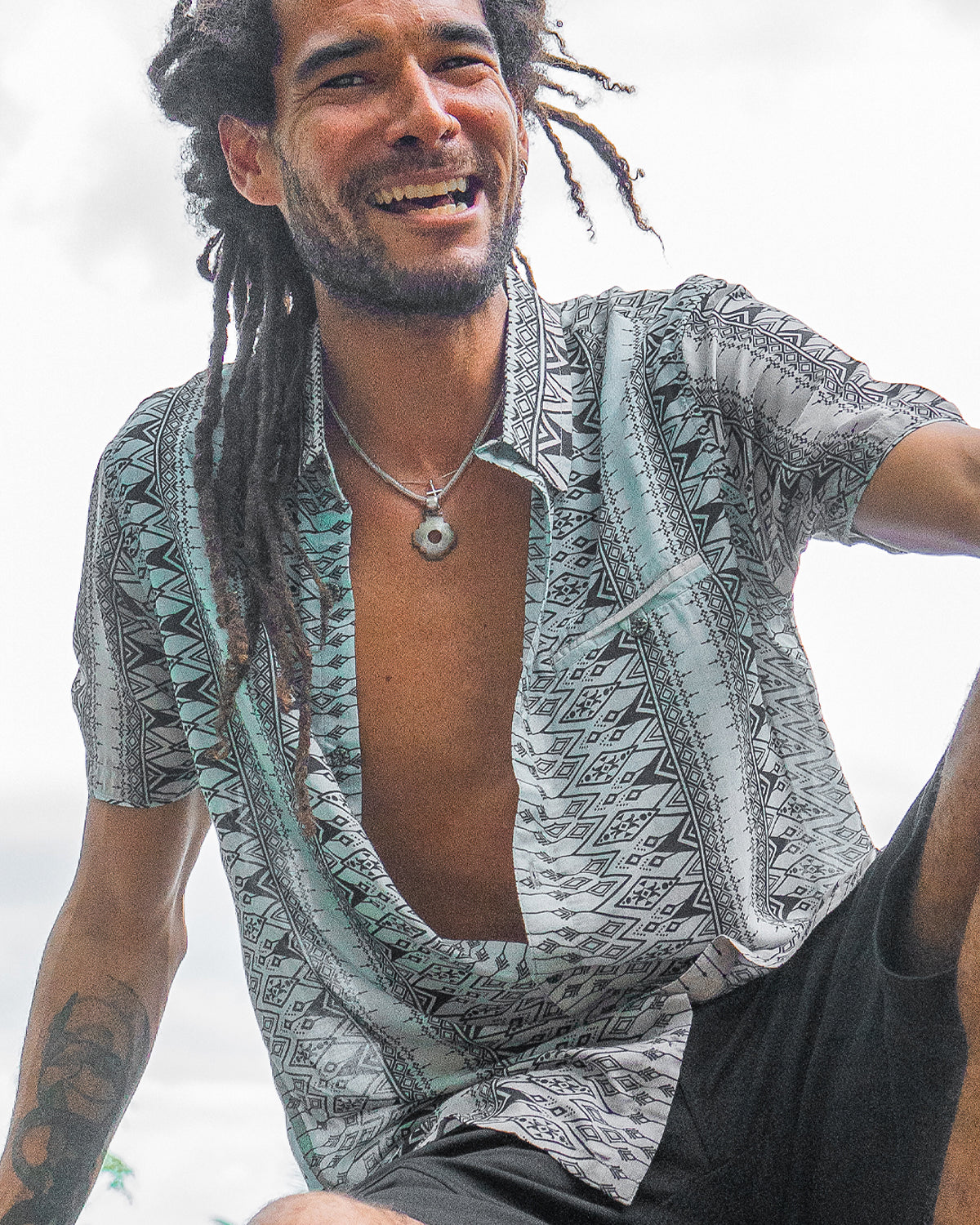 Shirt Men Half Sleeves / Bamboo -BOHONI